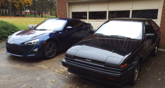 MY BABYS!! '86 GT-S hatchback and '14 FR-S.