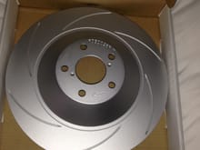 One of the Pair of Prodrive Alcon 330mm discs