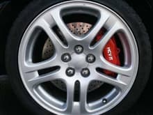Movit brake kit. Porsche GT3 Calipers and Pads, Porsche 911 Turbo disks. MY01 17&quot; Wheels.