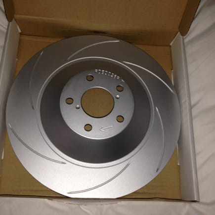 One of the Pair of Prodrive Alcon 330mm discs