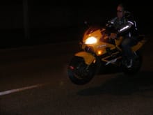 Doing a wheelie.... Camera sucks so you only see the start of my wheelie