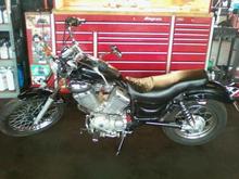 1987 Yamaha XV 535 Virago

paid $500
rebuilt carbs, added battery, re-covered seat
sold for $1300