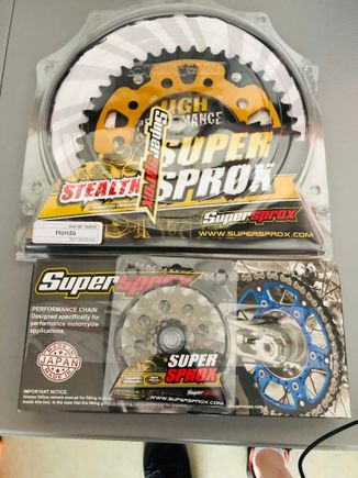 16/ 43 520 chain and sprockets for better gearing.  