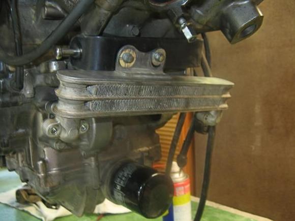 Relocating the oil cooler