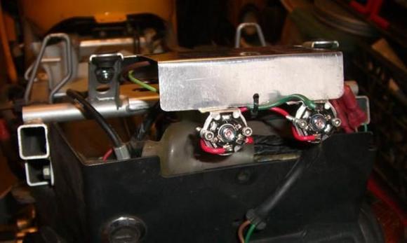 LED brake assembly in place
