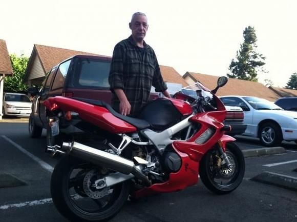 Bike and me, sunset in Seattle.
