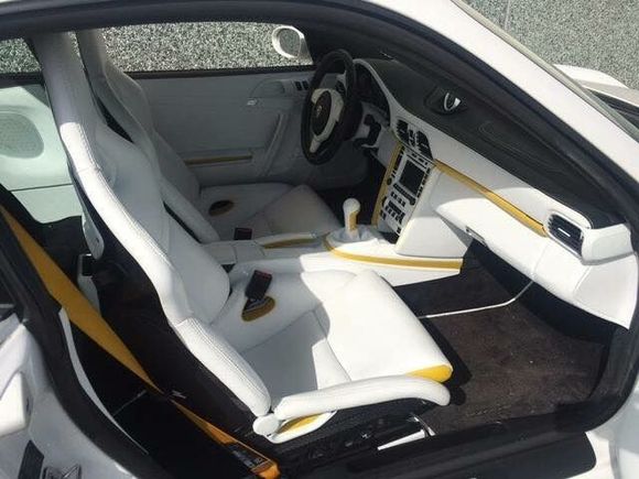 Interior of the Lamborghini Matte White GT2 
