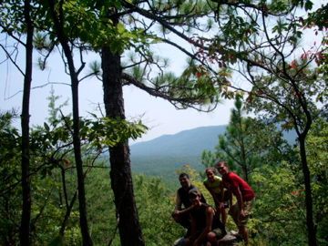 This is a photo taken on top of double oak mnt. with some friends in the summer '08...
