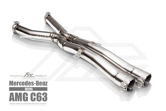 Fi Exhaust for Mercedes-Benz W205 AMG C63 Mid X Pipe.