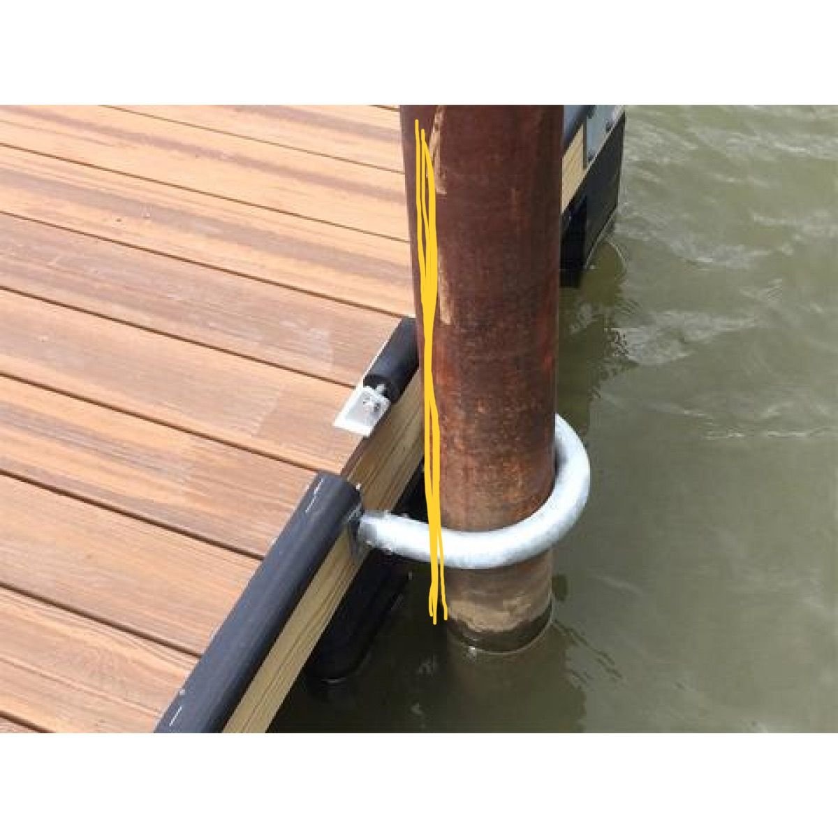 Mounting / running wire on floating dock piling The Hull Truth