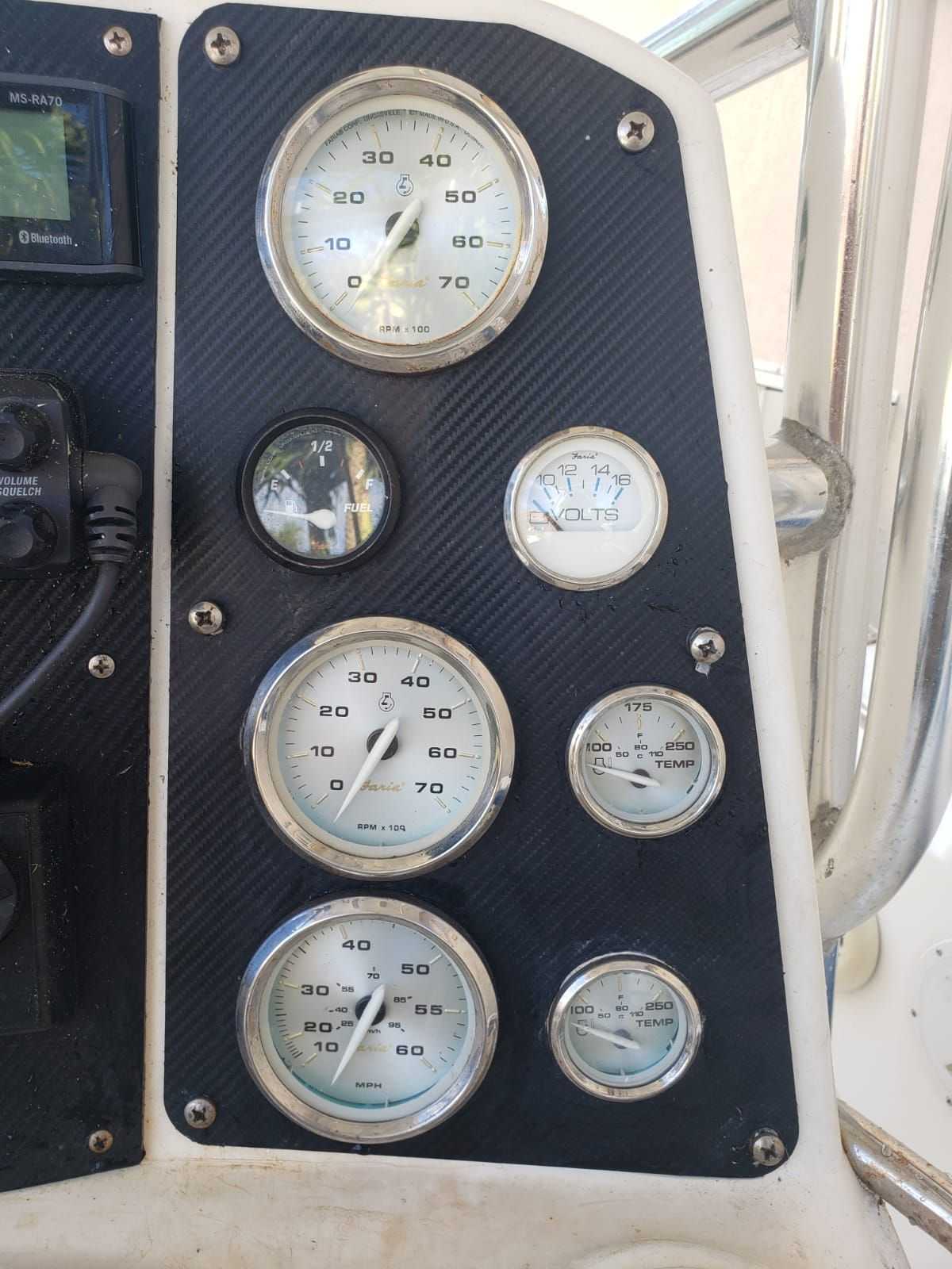 FS Faria Analog Gauges (1 speedometer, 2 RPMs, 2 Temps, 1 Volt, 1 fuel