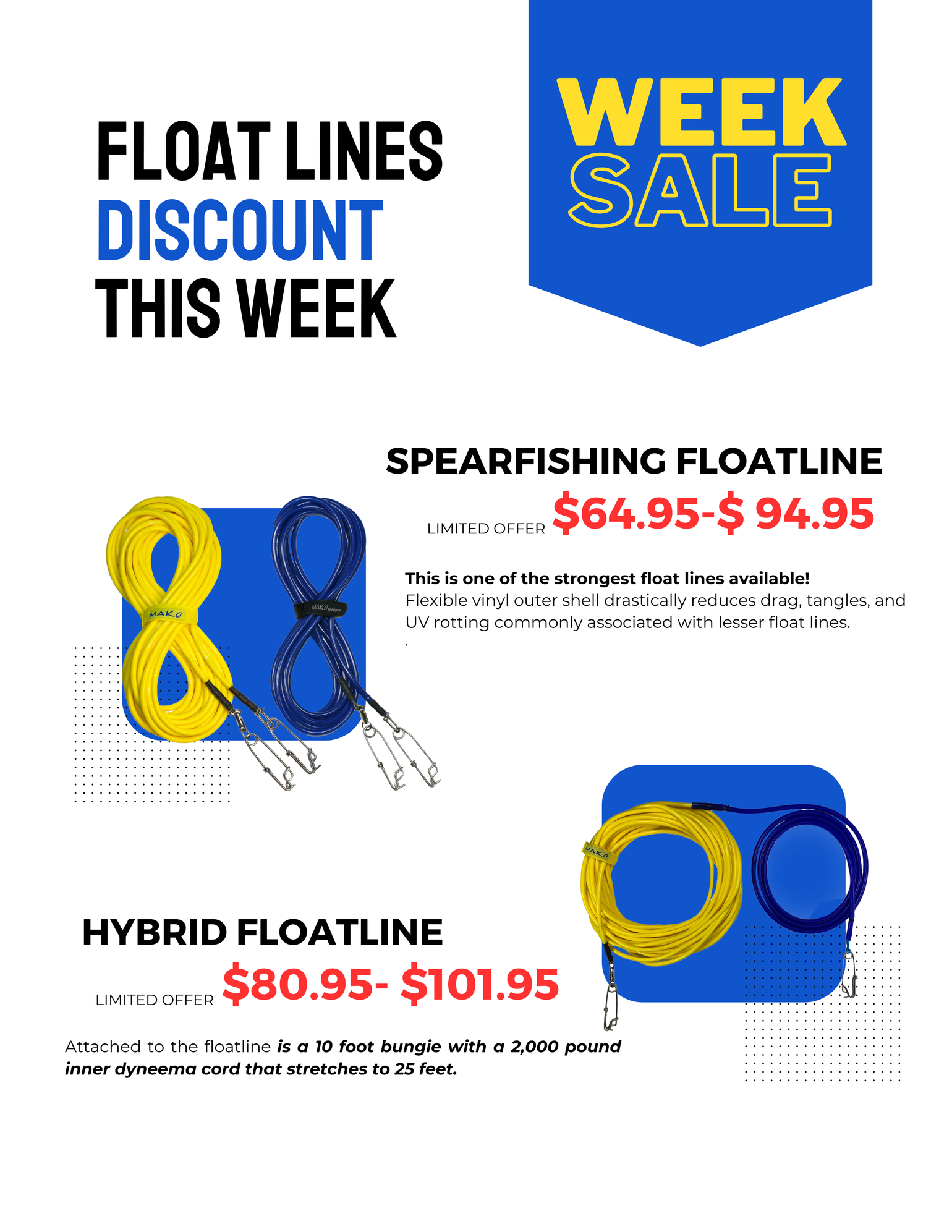 MAKO: Sale on NEW Hybrid and Std. Floatlines - The Hull Truth