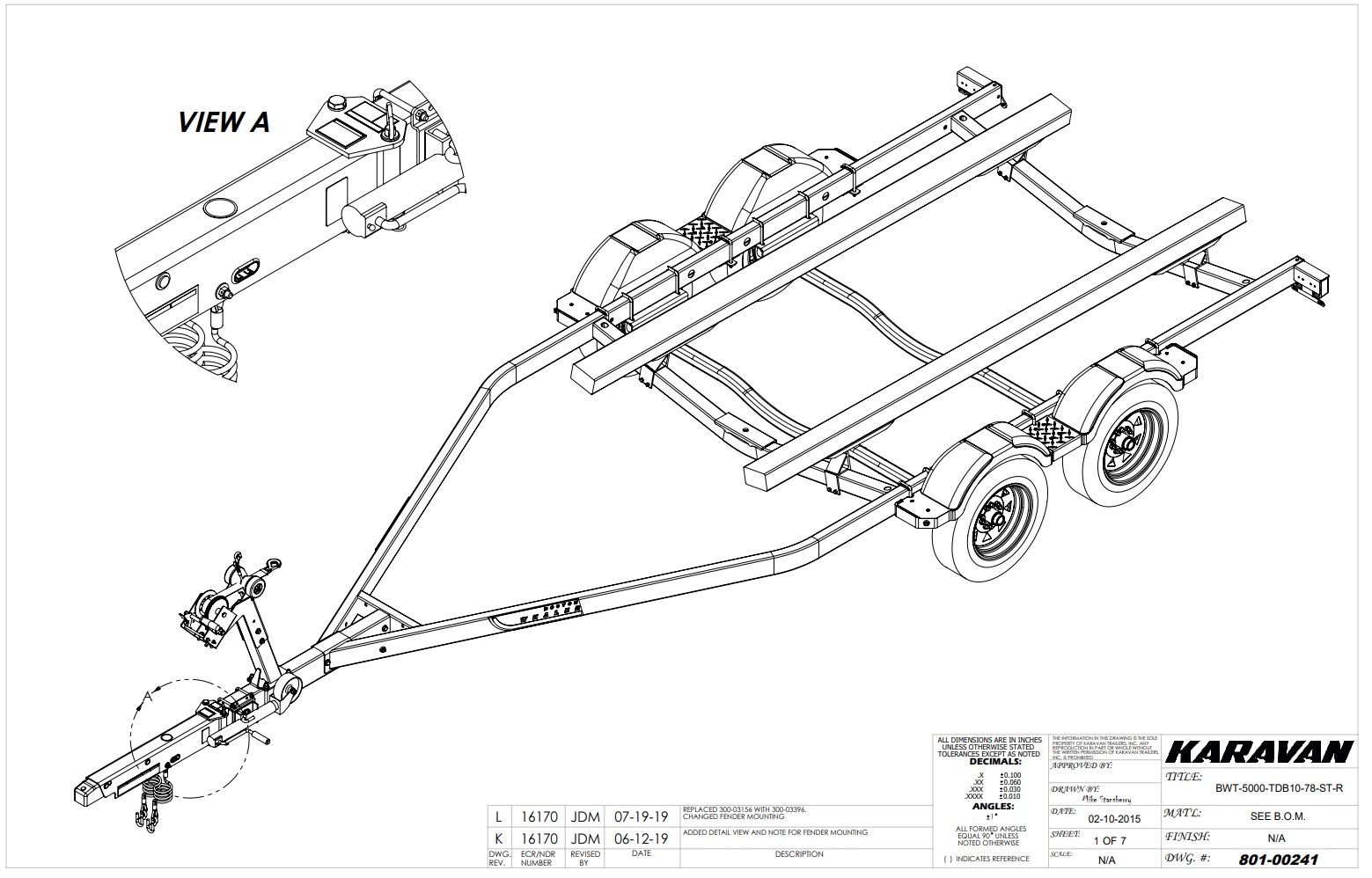 Need trailer frame dimensions from Boston Whaler Montauk factory