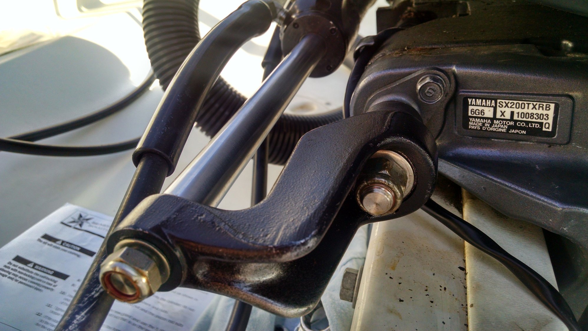 Help Trouble Removing support bracket Seastar Hydraulic Steering The