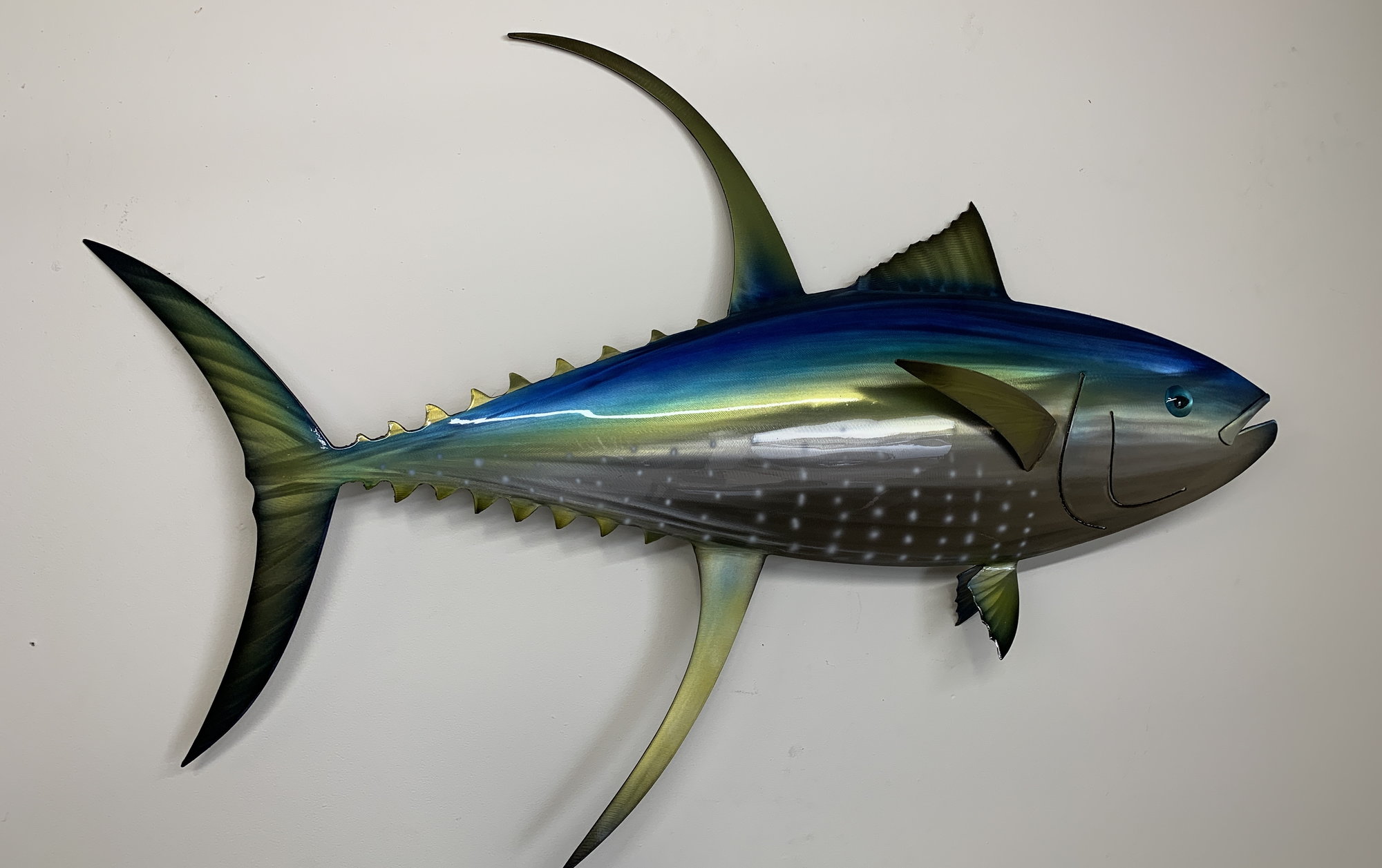 Tuna Albacore Stainless Steel Metal Fishing Sign 