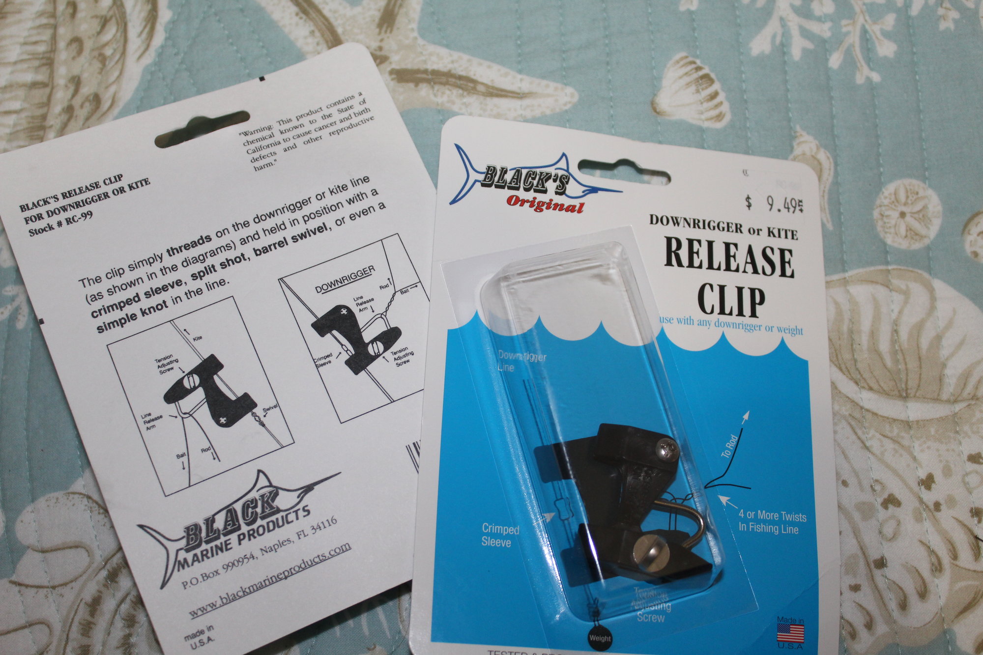 Black's RC-100 Quick Release Outrigger Release Clip – Bill
