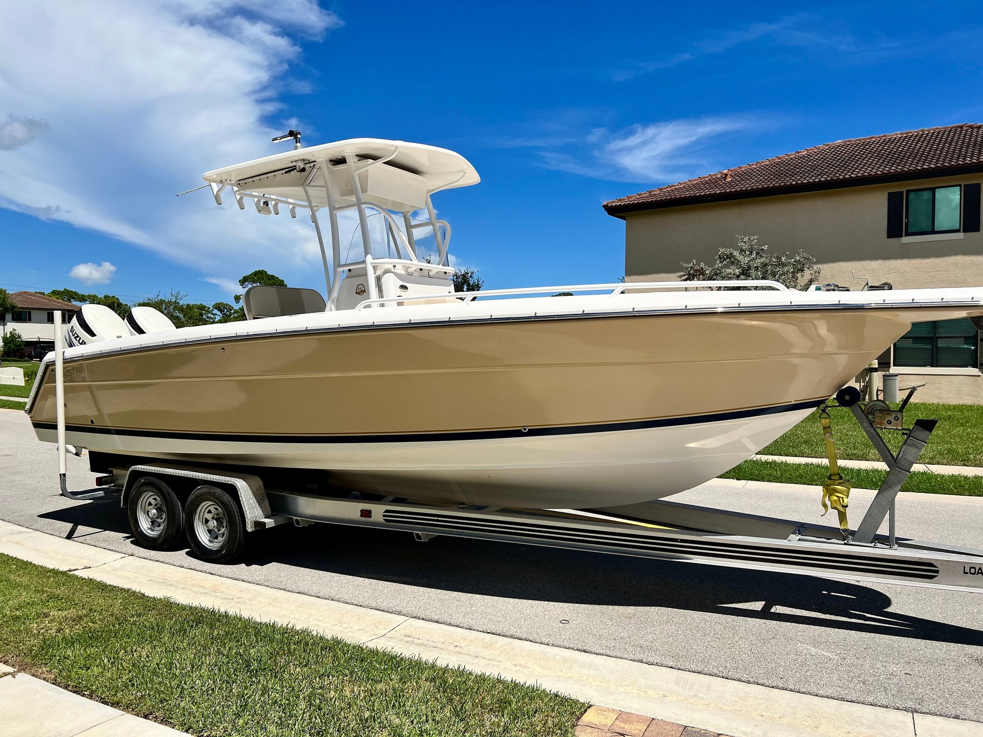 2015 Stamas 289 Tarpon Center Console Twin 250 Suzuki 325 hrs mint