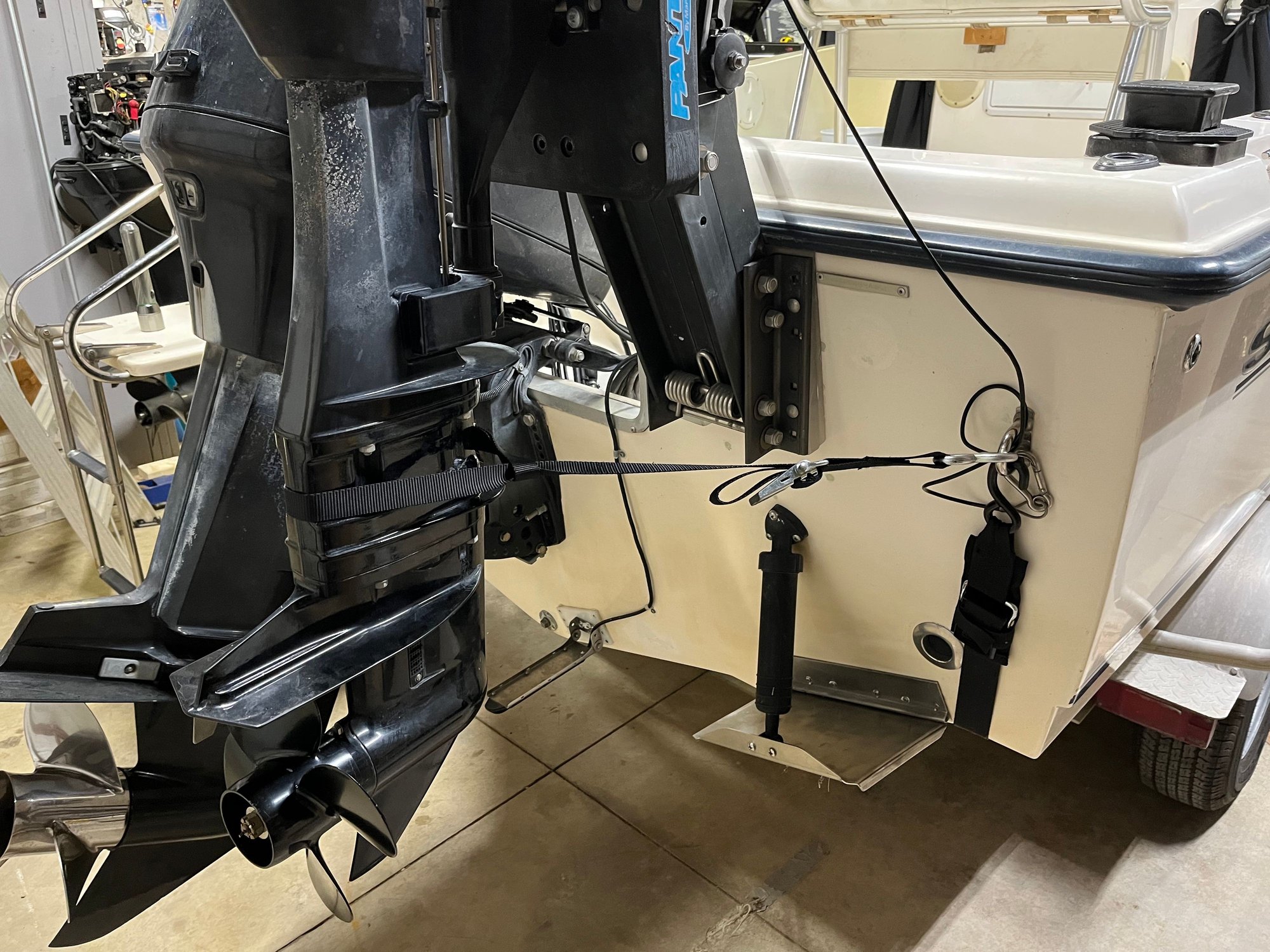 Securing kicker motor for trailering The Hull Truth Boating and