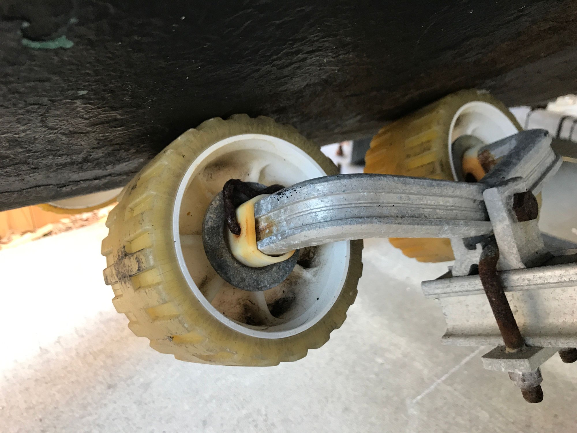 Wobble roller setup on used trailer The Hull Truth Boating and