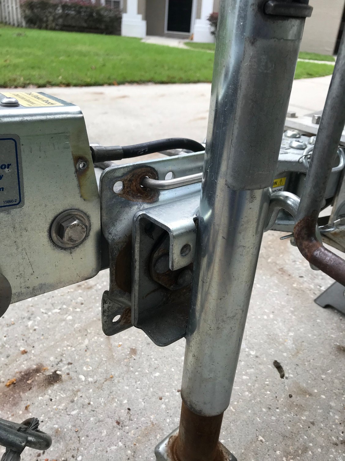 Installing trailer jack with limited space The Hull Truth Boating