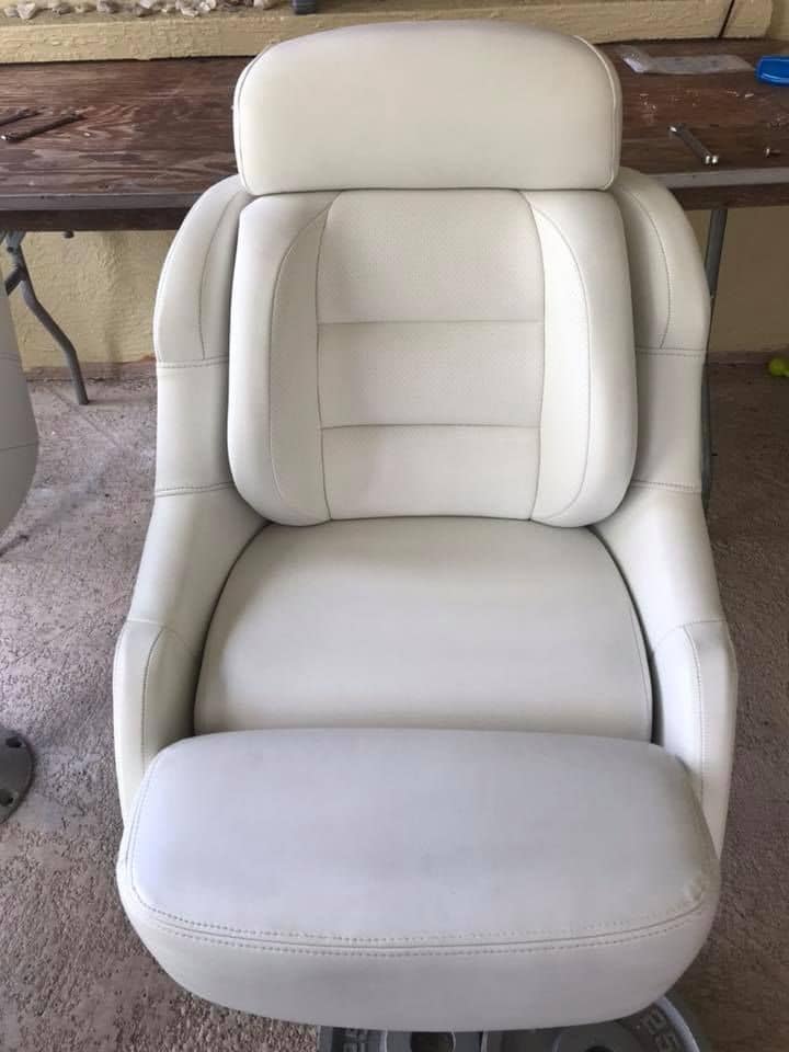 SOLD Pair of high end helm captains chairs (one with 