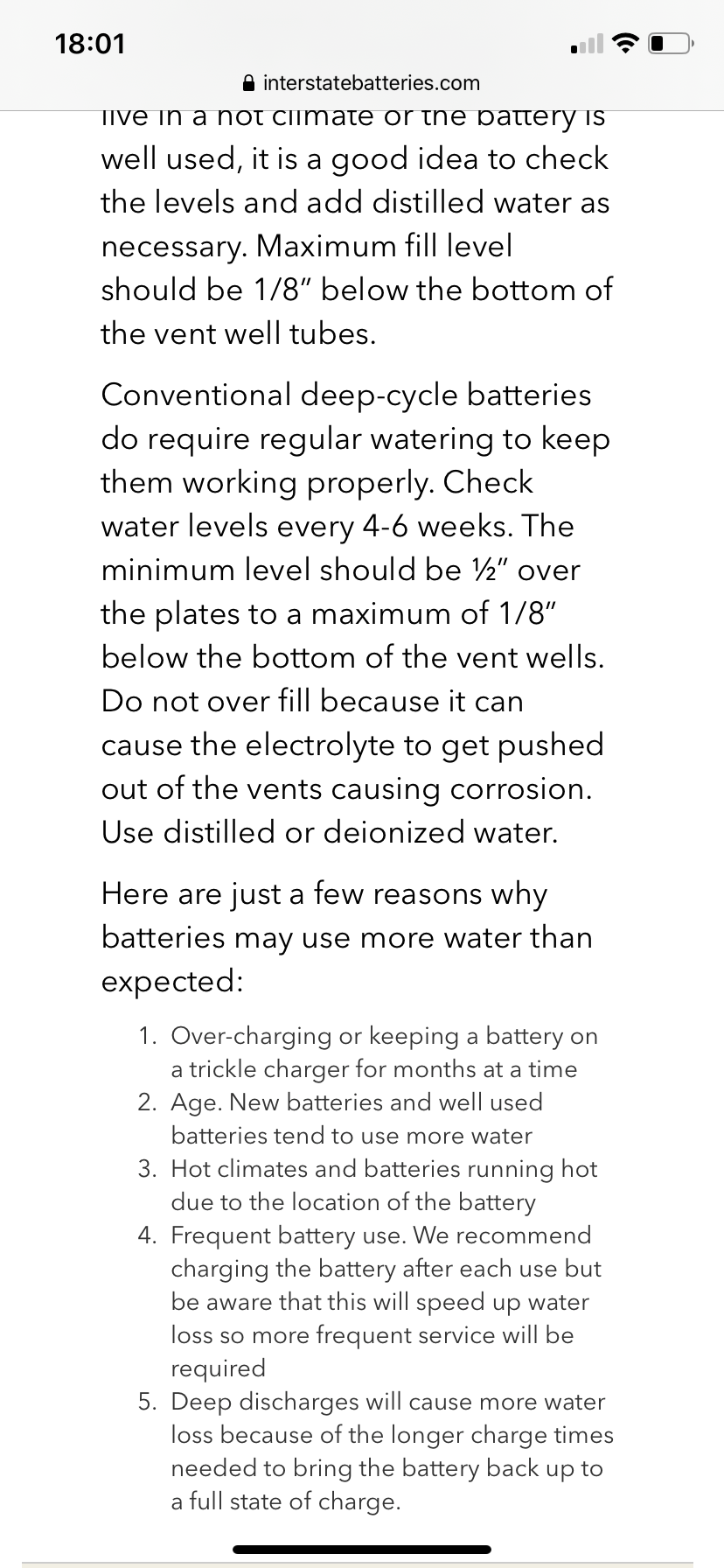 Interstate Battery Water Level, where's full? The Hull Truth