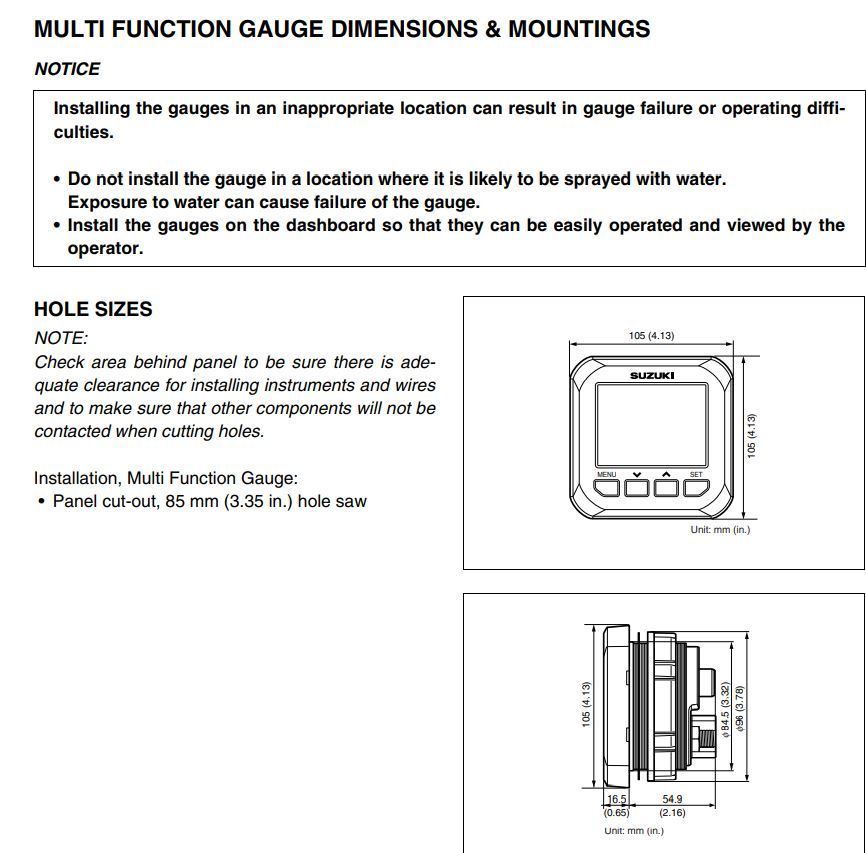 New Suzuki Gauges Questions The Hull Truth Boating and Fishing Forum