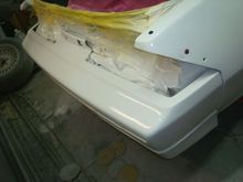 Rear bumper cover with its first 2 coats of epoxy.