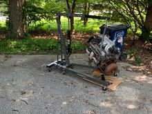 Seatbelt support to accessory bracket and drivers manifold. Yeah that’s going away.