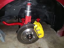 If you haven't got the C5 corvette brake setup from bigbrakeupgrade@gmail.com you should fits great now its on to the other side