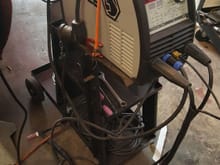 This is the tig welder i ended up buying for when i start the roll cage its a 200amp ac/dc so it will be good for aluminum too when i get to the point of innercooler piping ect. Still in the learning phase for now only tig welded once before i got this lol... and yes i got shafted buying a welder from matco so please dont bring it up lol it still hurts...