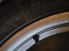 rear wheel #4 slight edge damage