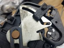 Small piece of ABS to hold the vent control plate in place, thereby preventing the diverter pin from falling out of the slot.