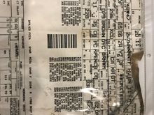 Original build sheet