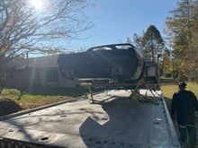 Now it's off to a body shop that does rust repair work.  DTM Fabrication.