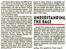 IMSA GTU Must be Production based and under 3 liters!