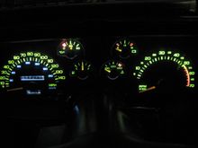 91/92 cluster lit up with LED strips
