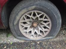 This tire is no longer flat, i might add.