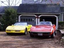 My 1968 and 1987 Vettes. 1987 only has 30k and 1968 has had lots of replacement parts and a real attraction