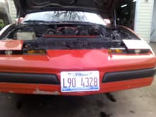 front end of 87 with non flip up headlights has 2.8 in right now rebuildng 350 to put in