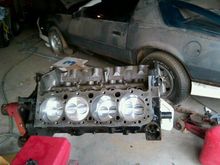 Getting the engine built. 
There she is in the background.