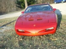 Our red 1991 Trans Am Convertible
Just out of Jared's paint shop