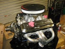 Crate engine from Summit Racing. I replaced the stoc with a GM 383