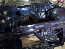 Painted! GM Imperial Metallic Blue. They use this color on 5th gen Camaros. I have never painted before...so go easy on me, I know it isn't perfect.