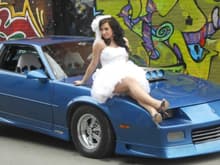 Photo shoot for wedding dresses on My 1991 rs camaro