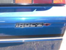 IRoc-Z bumper badge
