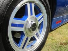 Close up of wheels..again..notice the red rocker emblems