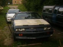 front view of the car after changing the hood, wish i had a cowl or daytona hood