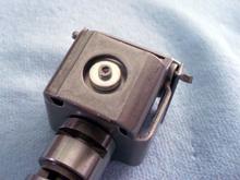 5 - Weights reassembled. Finishing nail used to as a replacement pin w/ end crimped to retain it.
