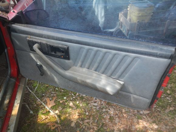 I needed these door panels the worst and they are for roll up windows too. The armrests are not used since the car is caged.